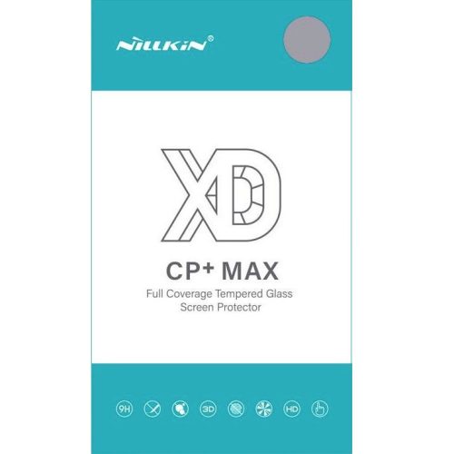 Xiaomi Mi 9 / Mi 9 Explorer, Ochranná fólia displeja, nárazuvzdorná fólia (aj na zakrivenú časť!), Tvrdené sklo, puzdro priateľské, Nillkin, XD CP+ MAX, čierna