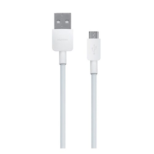 Nabíjací a dátový kábel USB, microUSB, 100 cm, Huawei, biely, továrenský