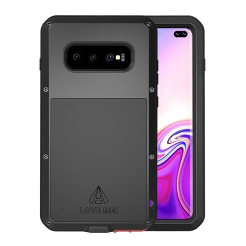 Samsung Galaxy S10 Plus SM-G975, silikónové puzdro TPU, Love Mei Defender, odolné proti nárazu, čierne