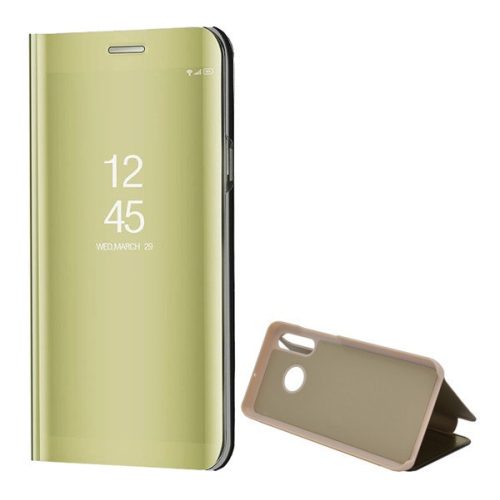 Huawei P30 Lite, puzdro s bočným otváraním a indikátorom hovoru, Smart View Cover, zlaté (náhradný trh)
