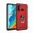 Huawei P30 Lite, Plastový zadný kryt, stredne odolný proti nárazu, silikónová vnútorná strana, krúžok na držiak telefónu, Defender, červená farba