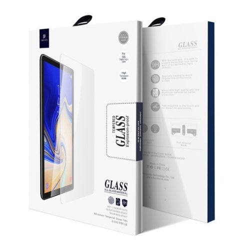Samsung Galaxy Tab A 10.1 (2019) SM-T510 / T515, ochranná fólia displeja, nárazuvzdorná fólia (aj na zakrivenú časť!), tvrdené sklo, Anti Blue Ray, Dux Ducis, číra