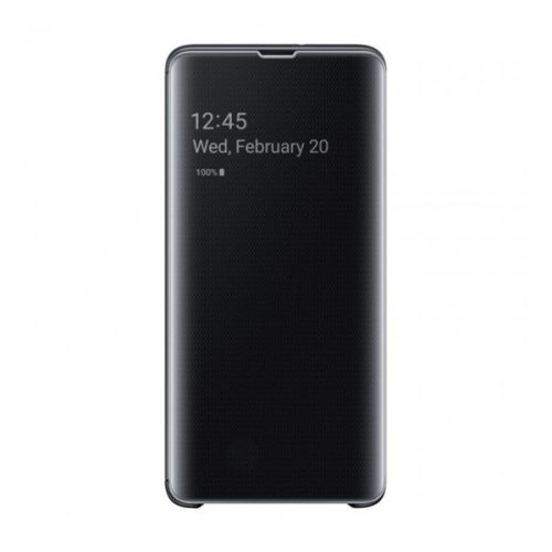 Samsung Galaxy S10 5G SM-G977, puzdro s bočným otváraním a indikátorom hovoru, Clear View Cover, čierne, výrobné