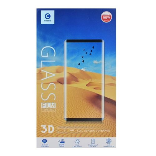 Samsung Galaxy Note 10 / 10 5G SM-N970 / N971, ochranná fólia displeja, odolná proti nárazom (aj pre zakrivenú časť!), tvrdené sklo, 3D Full Cover, Mocolo, čierna