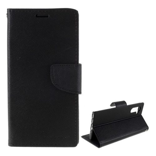 Samsung Galaxy Note 10 / 10 5G SM-N970 / N971, Puzdro s bočným otváraním, stojan, Mercury Fancy Diary, čierna farba
