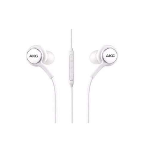 Káblové stereo slúchadlá, 3,5 mm jack, s tlačidlom nahrávania, Samsung - AKG, biele, továrenské