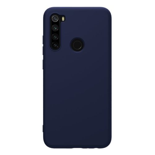 Xiaomi Redmi Note 8, silikónové puzdro s pogumovanou, vzduchom odpruženou pätou, Nillkin Rubber Wrapped, tmavomodré