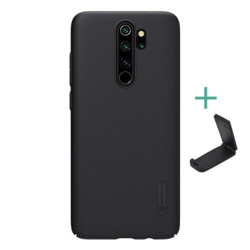 Xiaomi Redmi Note 8 Pro, silikónové puzdro, pogumované, päta so vzduchovým polstrovaním, Nillkin Rubber Wrapped, čierne