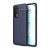 Huawei P40, silikónové puzdro, kožený efekt, vzor švov, námornícka modrá