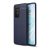 Huawei P40 Pro, silikónové puzdro, kožený efekt, vzor švov, námornícka modrá