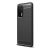 Huawei P40, silikónové puzdro, stredne odolné proti nárazu, kartáčované, vzor Carbon, čierne