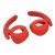 Koncovky slúchadiel do uší, silikónové, kompatibilné s Apple AirPods a AirPod 2, s krídlami, červené, 1 pár / balenie