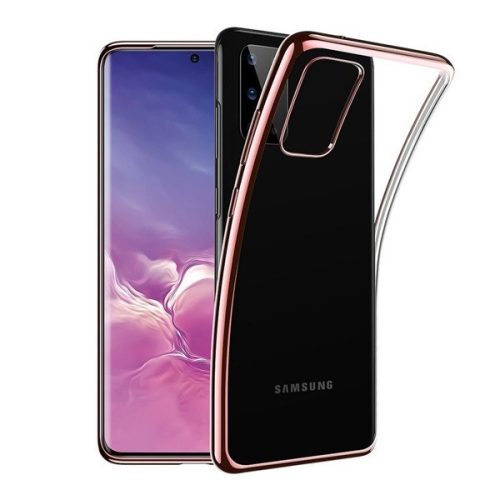 Samsung Galaxy S20 Plus / S20 Plus 5G SM-G985 / G986, silikónové puzdro, ESR Essential Crown, transparentné/červeno-zlaté