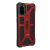 Samsung Galaxy S20 Plus / S20 Plus 5G SM-G985 / G986, Plastový zadný kryt, silikónový interiér, stredne odolný proti nárazu, UAG Monarch, červená farba