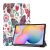 Samsung Galaxy Tab S6 Lite 10.4 / Tab S6 Lite 10.4 (2022) SM-P610 / P615 / P613 / P619, puzdro so zakladačom, Trifold, farebný veľký motýlí vzor, biela farba