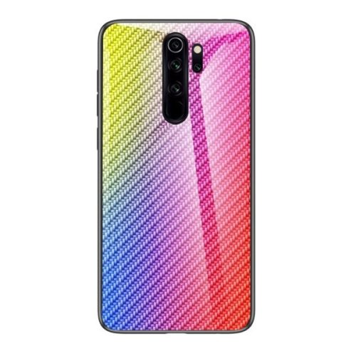 Xiaomi Redmi Note 8 Pro, silikónová ochrana obrazovky, sklenená zadná strana, karbónový vzor, farba