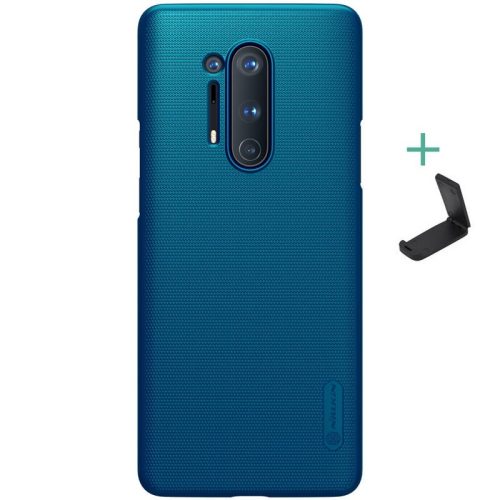 OnePlus 8 Pro, plastový zadný kryt, stojan, Nillkin Super Frosted, zelenomodrý