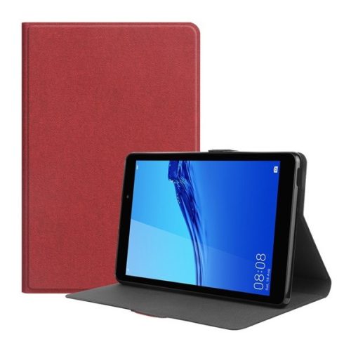 Huawei MatePad T8 (8.0), puzdro s priečinkom, stojan, textilný efekt, červené