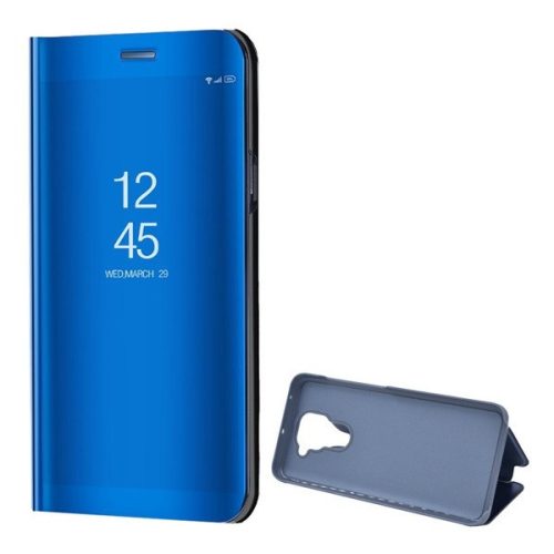 Xiaomi Redmi Note 9 / Redmi 10X 4G, Bočné otváracie puzdro s indikátorom hovoru, Smart View Cover, modré (náhradný trh)