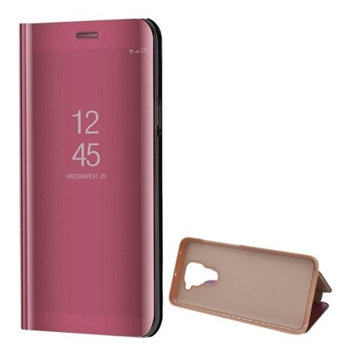 Xiaomi Redmi Note 9 / Redmi 10X 4G, bočné otváracie puzdro s indikátorom hovoru, Smart View Cover, červenozlaté (náhradný trh)