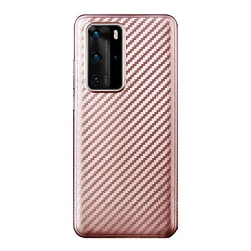 Huawei P40 Pro, silikónové puzdro, široký karbónový vzor, červené zlato