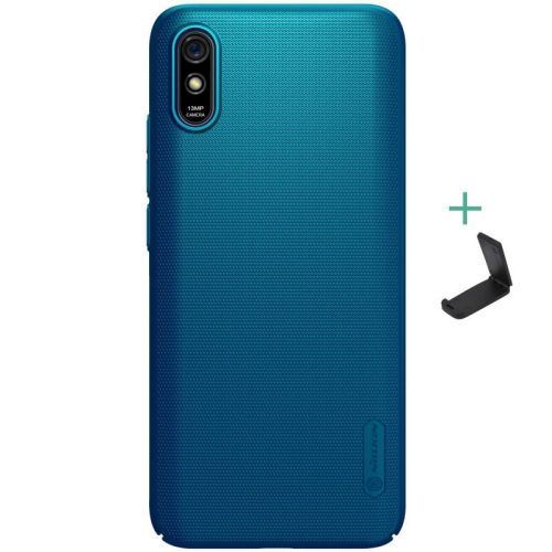 Xiaomi Redmi 9A / 9AT / 9i, Plastový zadný kryt so stojanom, Nillkin Super Frosted, zelenomodrý