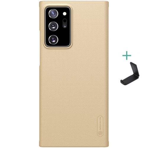 Samsung Galaxy Note 20 Ultra / 20 Ultra 5G SM-N985 / N986, plastový zadný kryt so stojanom, Nillkin Super Frosted, zlatý