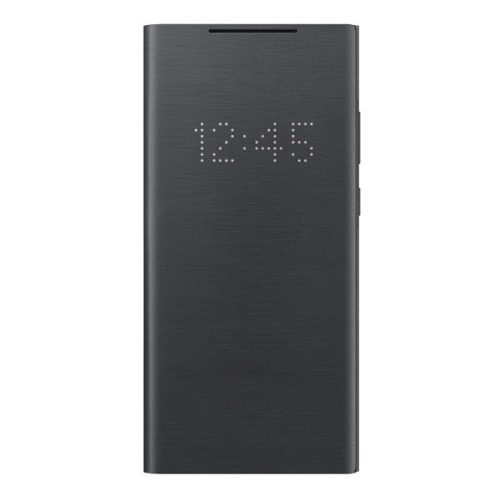 Samsung Galaxy Note 20 / 20 5G SM-N980 / N981, Bočné otváracie puzdro s LED displejom, čierne, z výroby