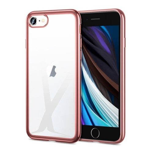 Apple iPhone 7 / 8 / SE (2020) / SE (2022), silikónové puzdro, ESR Essential Crown, transparentné/červenozlaté