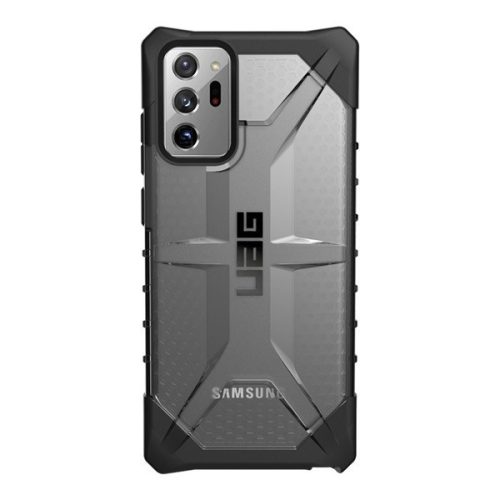 Samsung Galaxy Note 20 Ultra / 20 Ultra 5G SM-N985 / N986, Plastový zadný kryt, silikónová vnútorná strana, stredne odolný proti nárazu, vzor voština, UAG Plasma, priesvitný/zelený