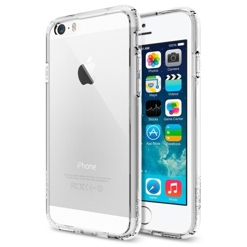 Apple iPhone 6 / 6S, plastový zadný kryt + silikónový rám, Spigen Ultra Hybrid, priehľadný