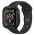 Apple Watch 4-6, SE (44 mm), Watch 7 (45 mm), Silikónová nárazuvzdorná, Bez remienka, Spigen Rugged Armor, Čierna