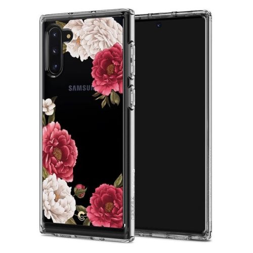 Samsung Galaxy Note 10 / 10 5G SM-N970 / N971, silikónové puzdro, bublinková päta, vzor pivonka, Spigen Ciel Cyril Cecile, transparentné/farebné