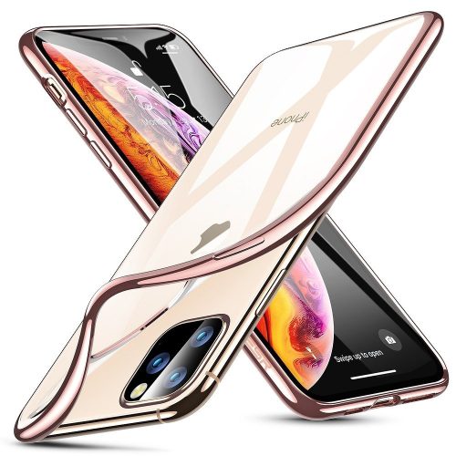 Apple iPhone 11, silikónové puzdro, ESR Essential Crown, číre/červenozlaté