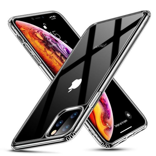 Apple iPhone 11 Pro Max, silikónová ochrana displeja, tvrdené sklo na zadnej strane, ESR Ice Shield, číra