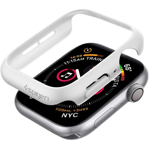 Apple Watch 4-6, SE (40 mm), Plastové ochranné puzdro, bez remienka, Spigen Thin Fit, biele