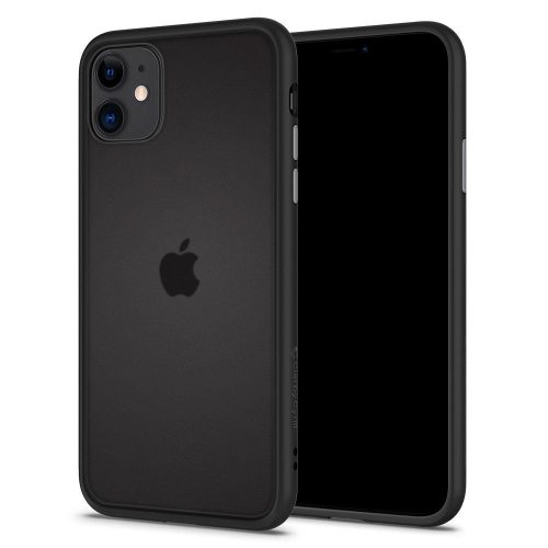 Apple iPhone 11, silikónový ochranný kryt + plastový zadný kryt, stredne odolný proti nárazu, Spigen Ciel Cyril Color Brick, priesvitná/čierna