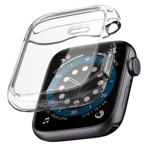 Apple Watch 4-6, SE (44 mm), silikónové nárazuvzdorné, bez remienka, Spigen Ultra Hybrid, priehľadné