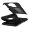 Apple iPhone 12 / 12 Pro, silikónové puzdro + plastový chrbát, so stojanom, Spigen Tough Armor, čierna