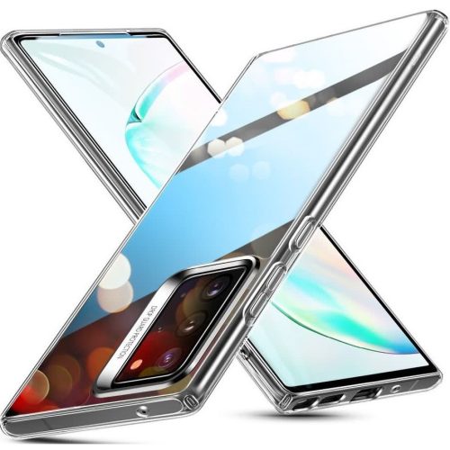 Samsung Galaxy Note 20 / 20 5G SM-N980 / N981, silikónové ochranné puzdro, zadná strana z tvrdeného skla, ESR Ice Shield, priehľadné