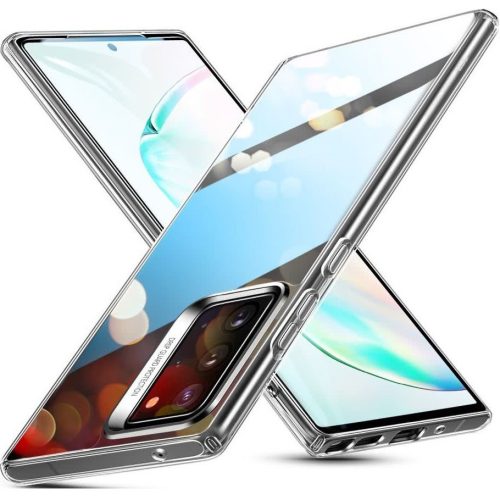 Samsung Galaxy Note 20 Ultra / 20 Ultra 5G SM-N985 / N986, silikónový ochranný kryt, zadná strana z tvrdeného skla, ESR Ice Shield, priehľadný