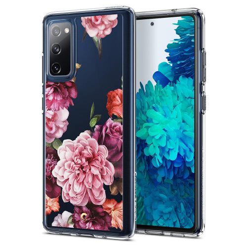 Samsung Galaxy S20 FE / S20 FE 5G SM-G780 / G781, silikónové puzdro, bublinková päta, ružový vzor, Spigen Ciel Cyril Cecile, priehľadné/farebné