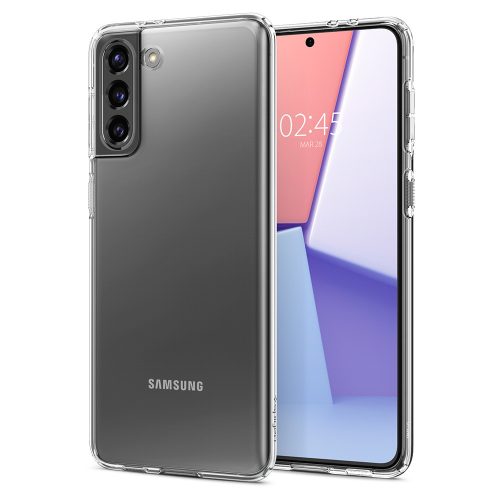 Samsung Galaxy S21 5G SM-G991, silikónové puzdro, Spigen Liquid Crystal, priehľadné