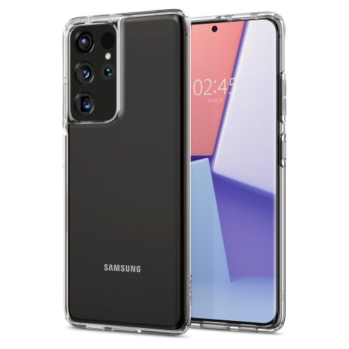 Samsung Galaxy S21 Ultra 5G SM-G998, silikónové puzdro, Spigen Liquid Crystal, priehľadné