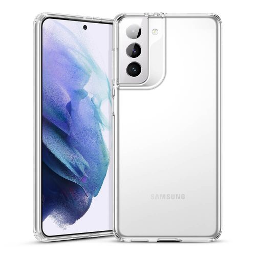 Samsung Galaxy S21 5G SM-G991, silikónové puzdro, ultratenké, stredne odolné proti nárazu, so vzduchovým vankúšom v rohu, ESR Essential Zero, priehľadné