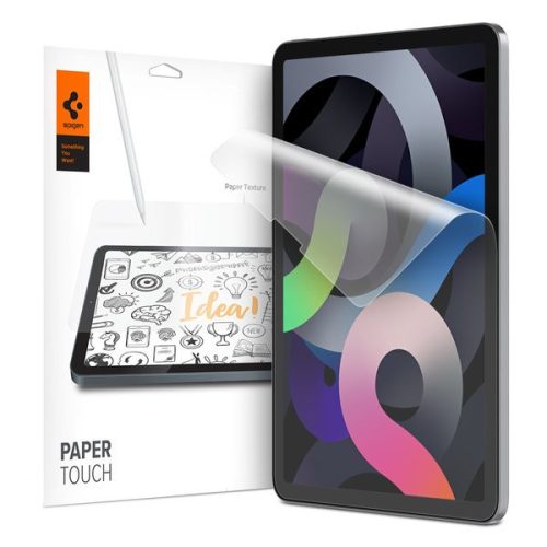 Apple iPad 10.2 (2019 / 2020 / 2021), ochranná fólia displeja, matná, Spigen Paper Touch, číra Premium - 2 ks / balenie