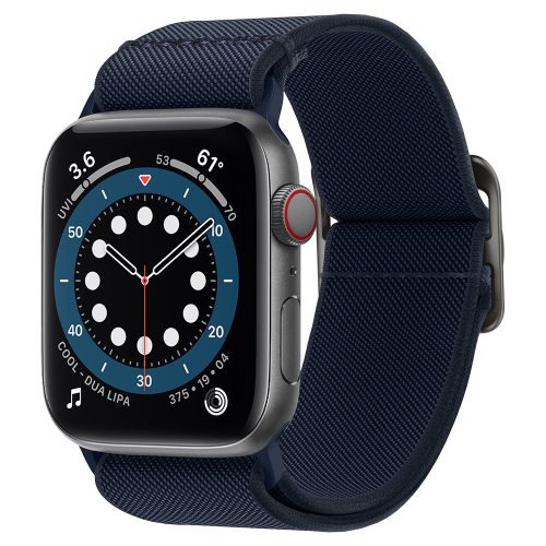 Apple Watch 1-6, SE (42 / 44 mm), látkový remienok, Spigen Lite Fit, modrá