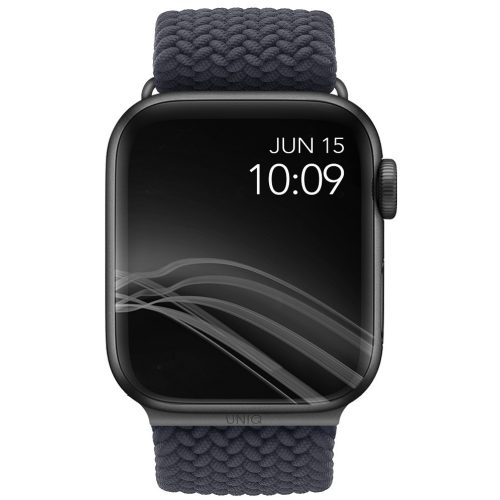 Apple Watch 1-6 (38 / 40 mm), látkový remienok, opletený, Uniq Aspen, sivá
