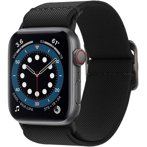 Apple Watch 1-6, SE (38 / 40 mm), látkový remienok, Spigen Lite Fit, čierna