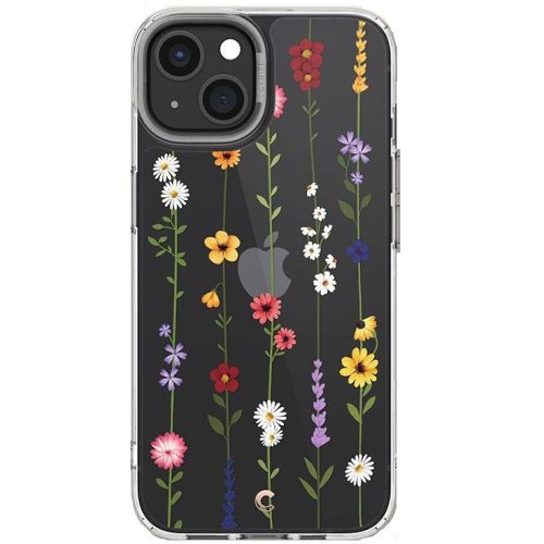 Apple iPhone 13, silikónové puzdro, vznášajúci sa roh, vzor kvetinová záhrada, Spigen Ciel Cyril Cecile, priehľadné/farebné